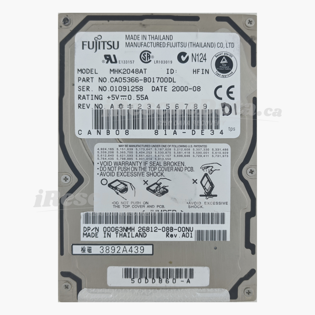Fujitsu MHK2048AT 01091258