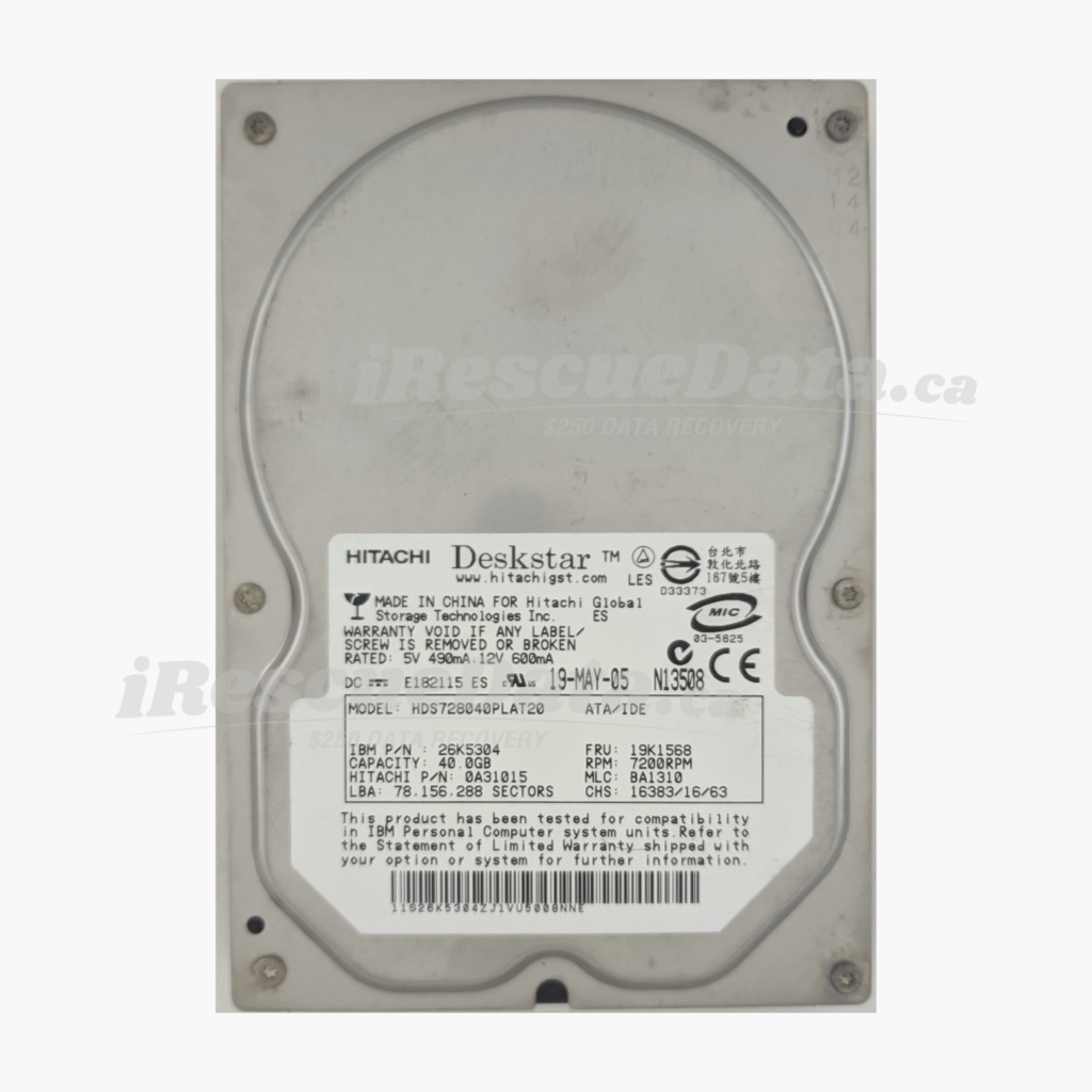 Hitachi HDS728040PLAT20 PFD155S1T24TDJ