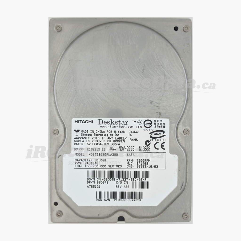 Hitachi HDS728080PLA380 PFDHU0SEURRP5X