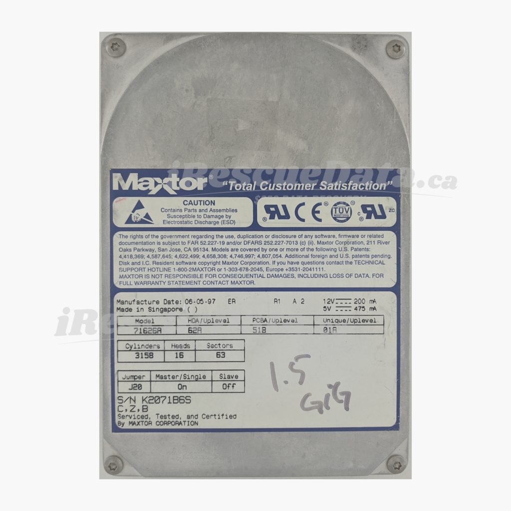 Maxtor 71626-A K2071B6S
