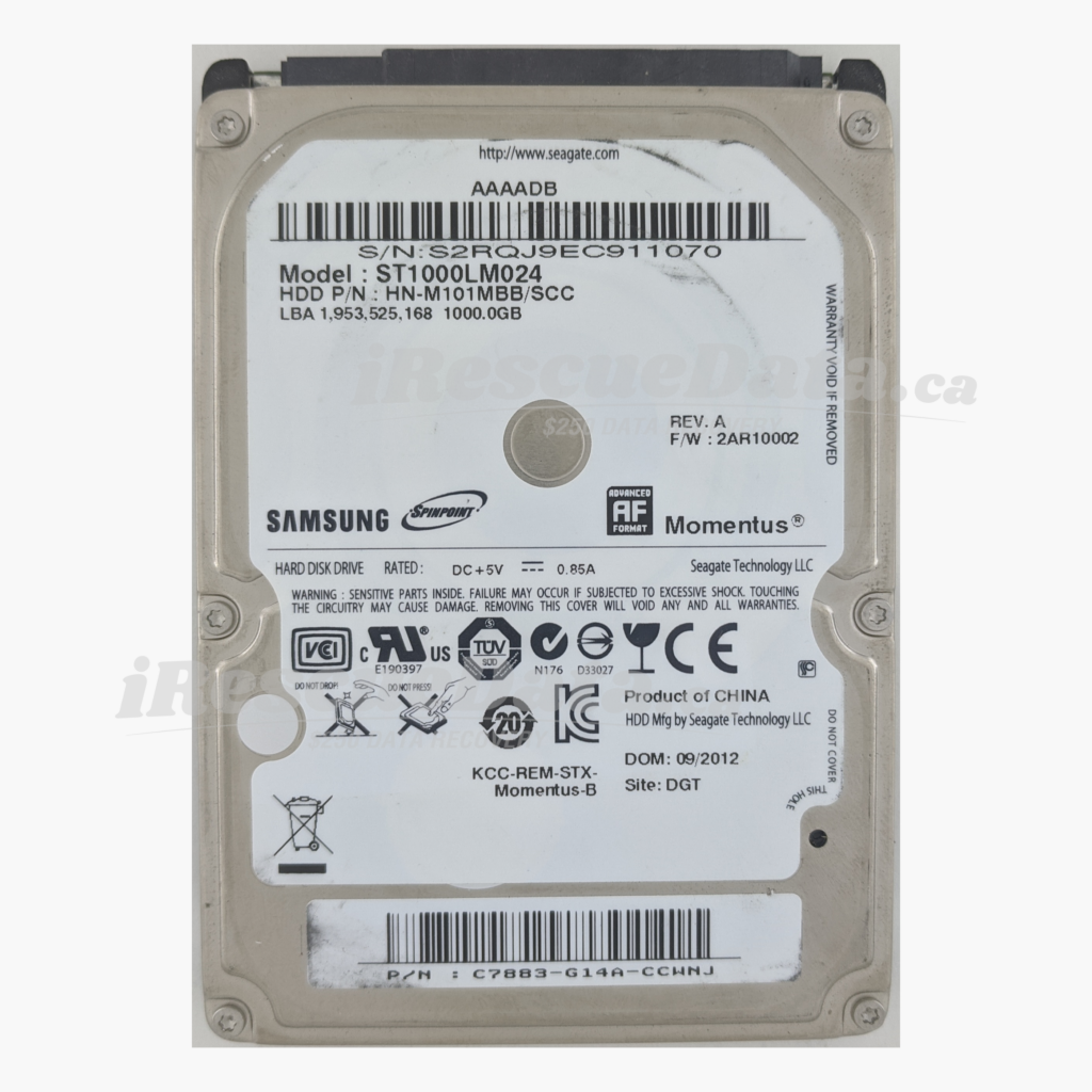 Samsung HN-M101MBB S2RQJ9EC911070