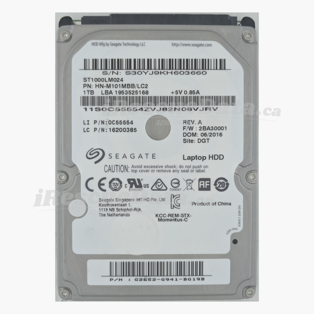 Seagate ST1000LM024 S30YJ9KH603660