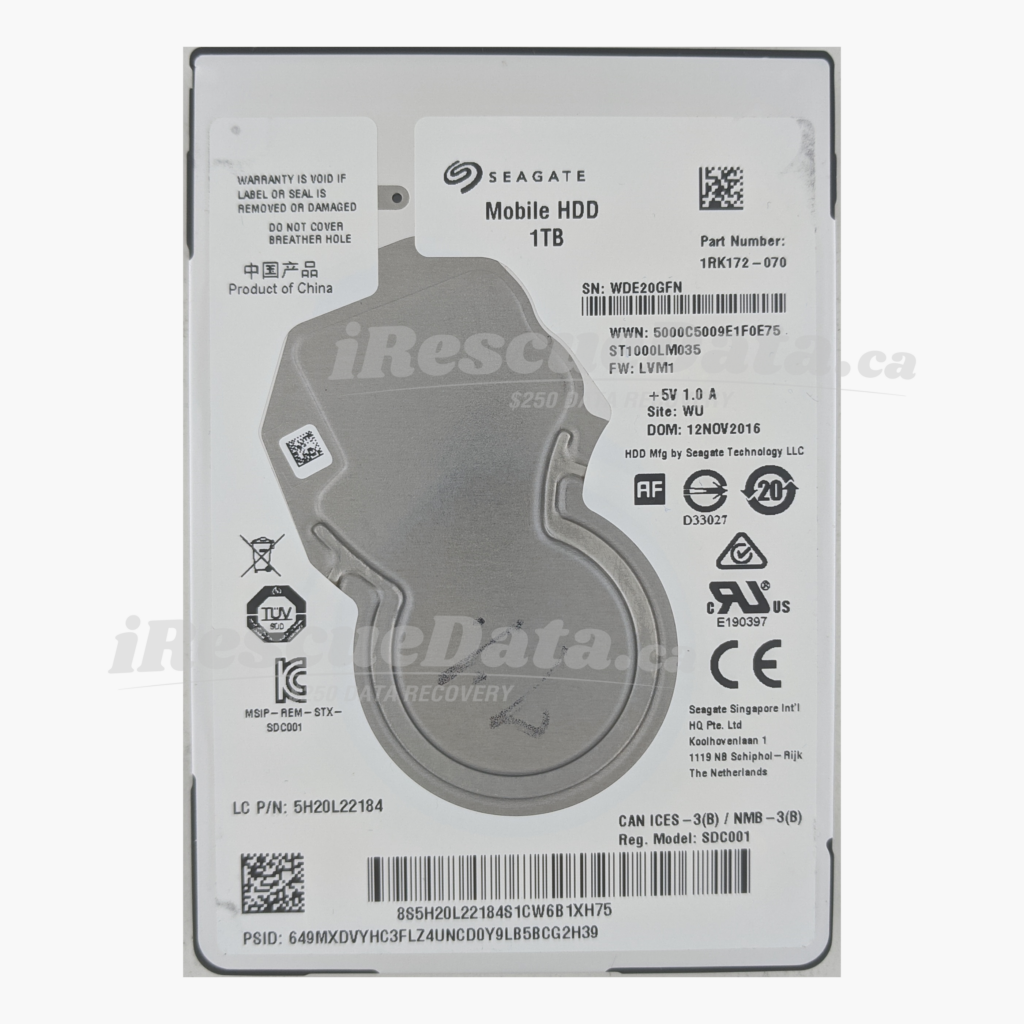 Seagate ST1000LM035-1RK172 WDE20GFN
