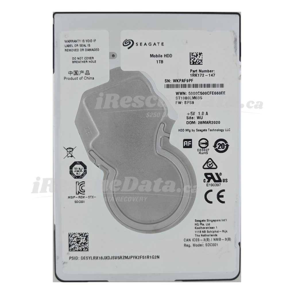 Seagate ST1000LM035-1RK172 WKPAF9PF