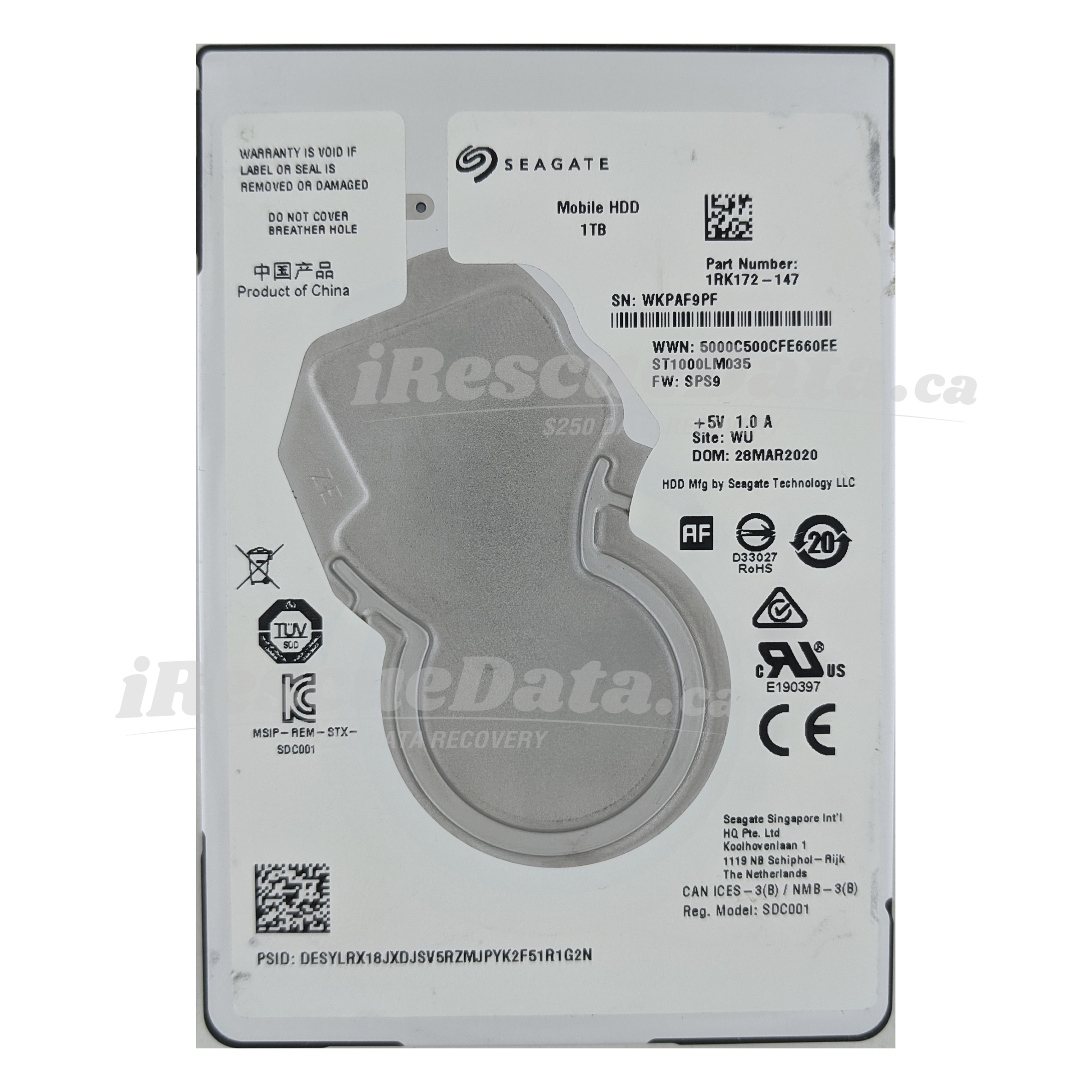 Seagate ST1000LM035-1RK172 WKPAF9PF