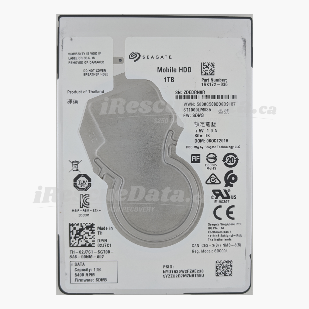 Seagate ST1000LM035-1RK172 ZDEDRN0R