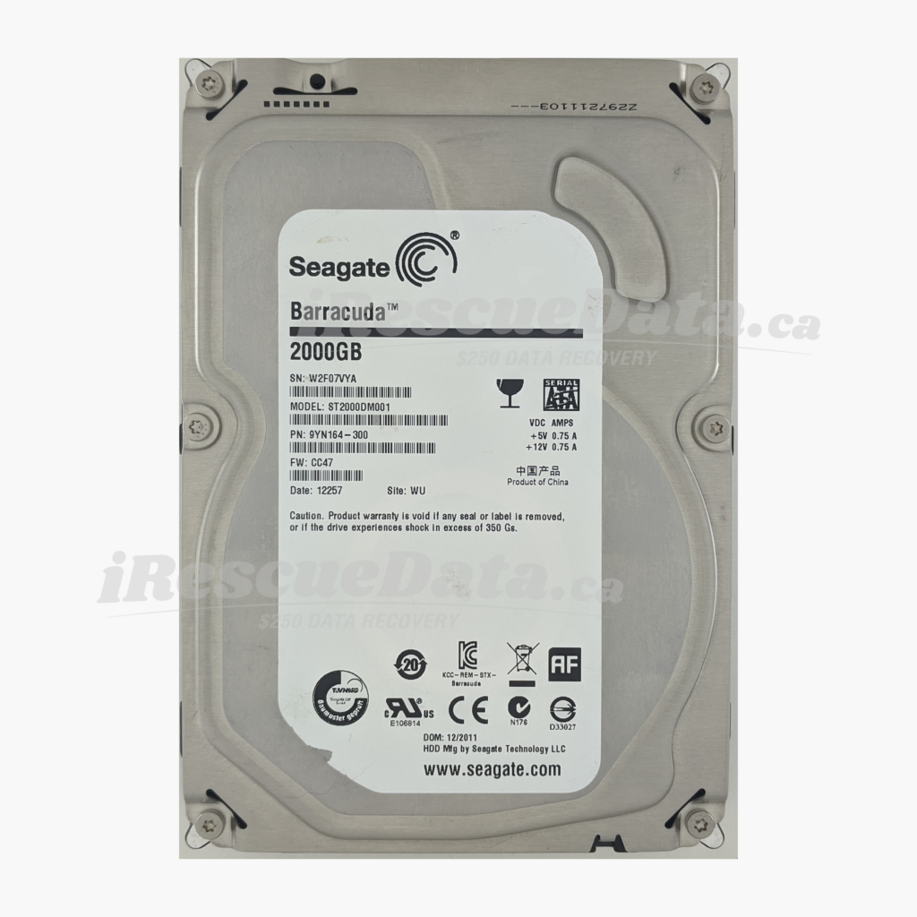 Seagate ST2000DM001-9YN164 W2F07VYA