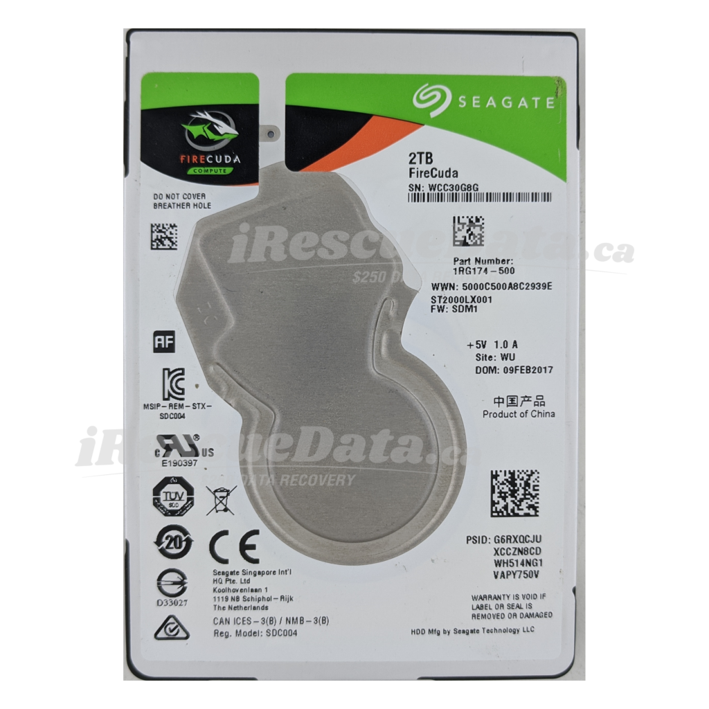 Seagate ST2000LX001-1RG174 WCC30G8G