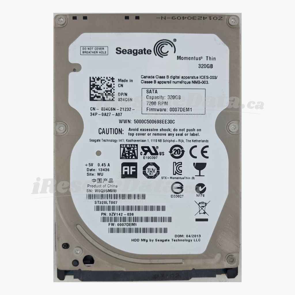 Seagate ST320LT007-9ZV142 W0Q95MM8