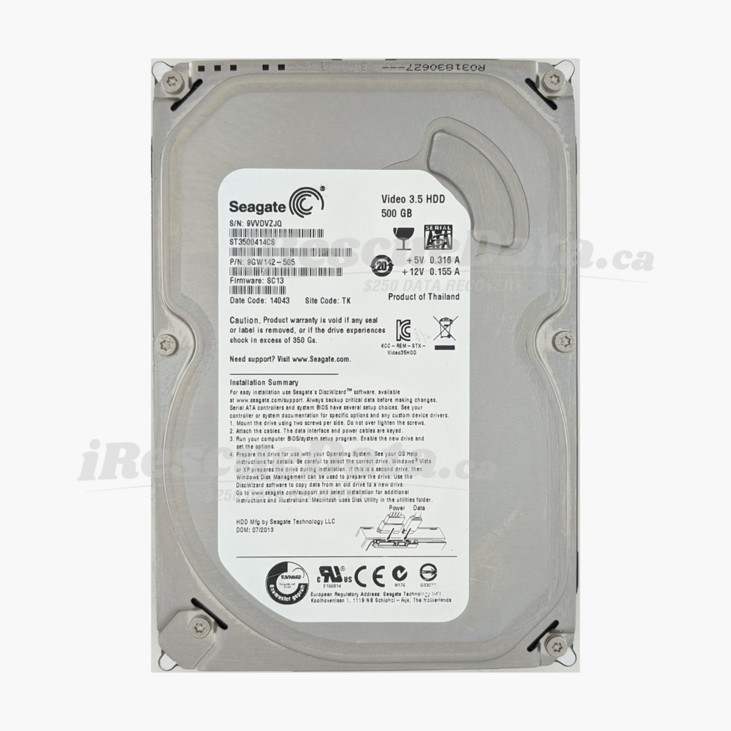 Seagate ST3500414CS 9VVDVZJQ