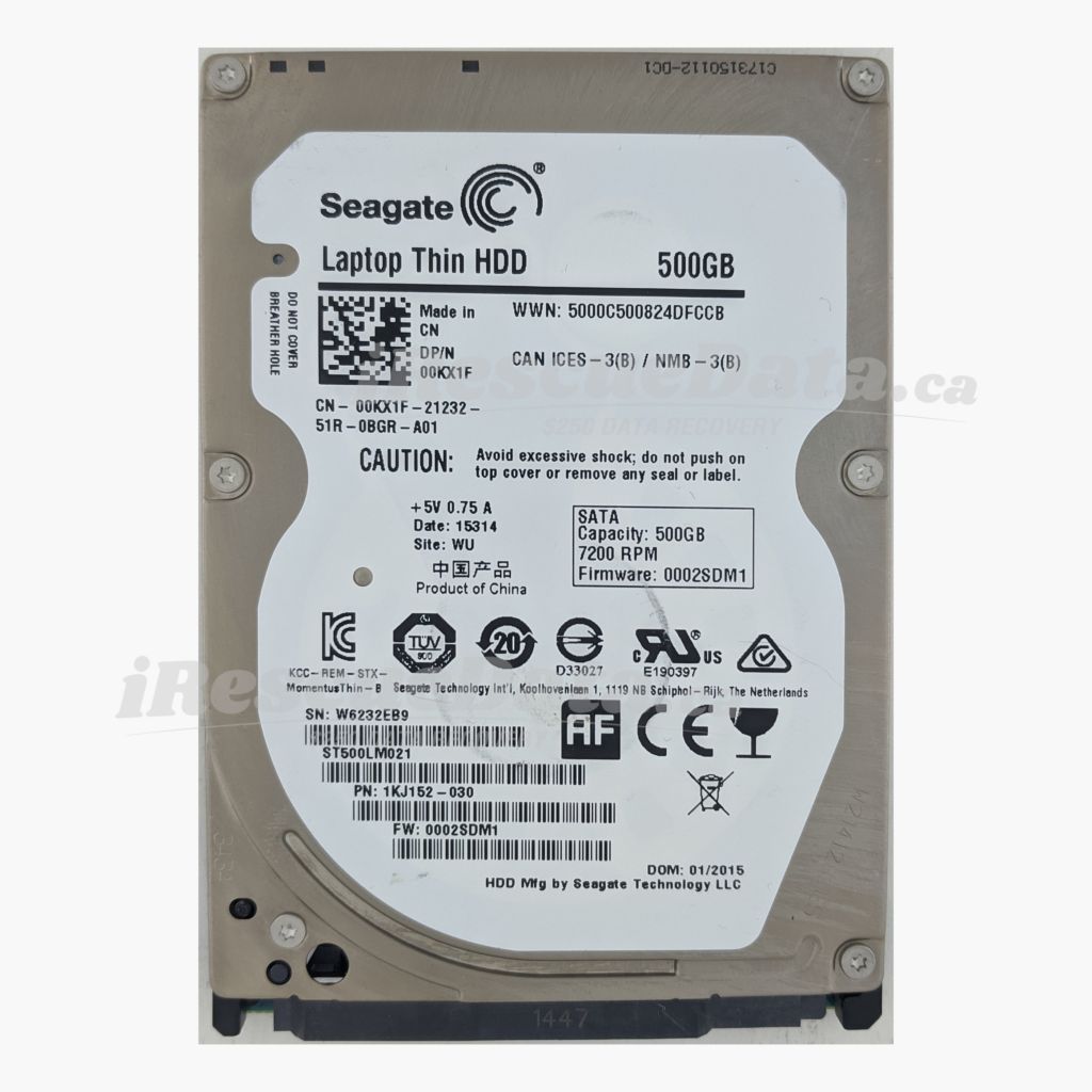 Seagate ST500LM021-1KJ152 W6232EB9