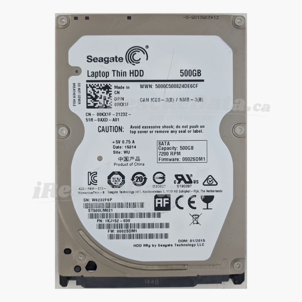 Seagate ST500LM021-1KJ152 W6232F6P