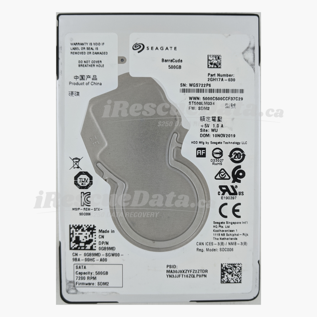Seagate ST500LM034-2GH17A WGS722P6