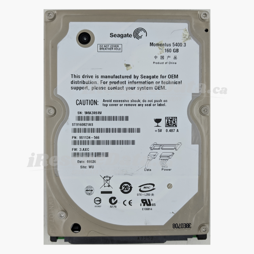 Seagate ST9160821AS 5MA3RSRV