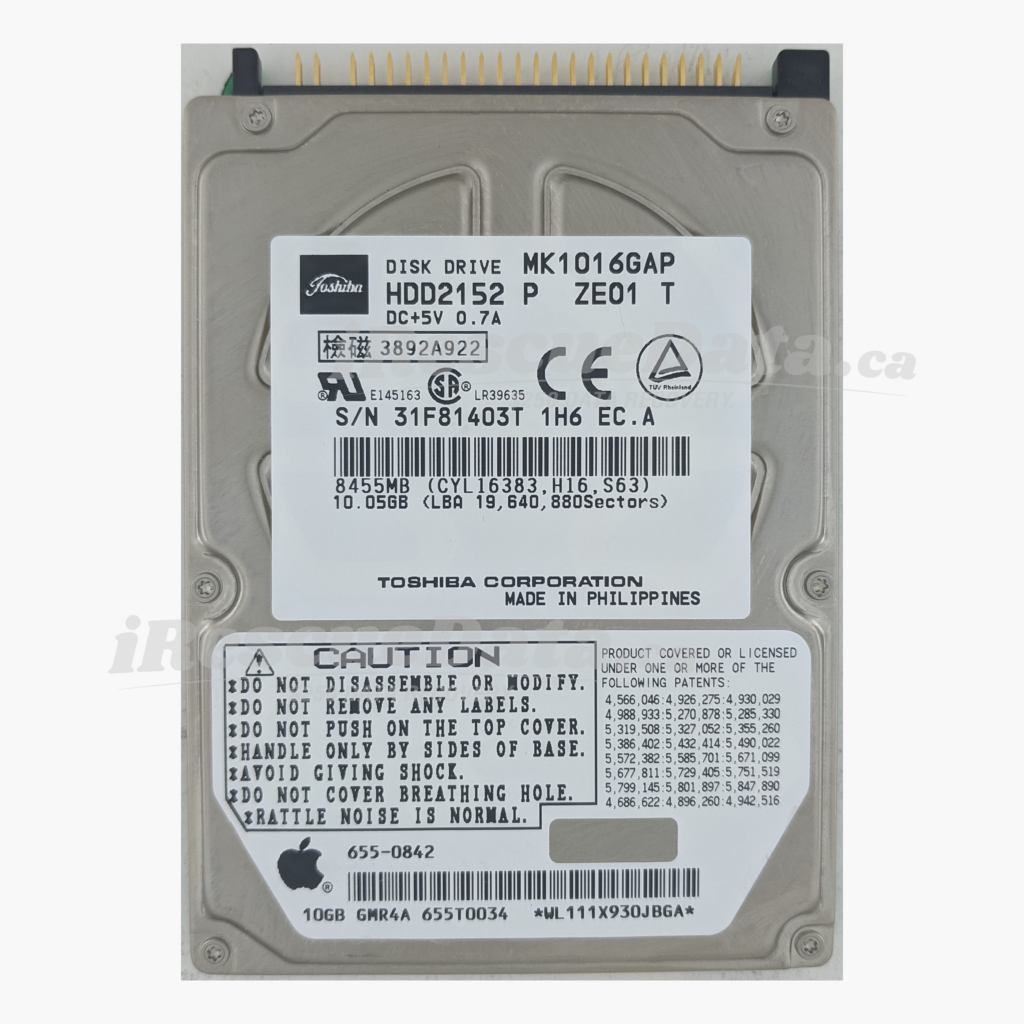 Toshiba MK1016GAP 31F81403T