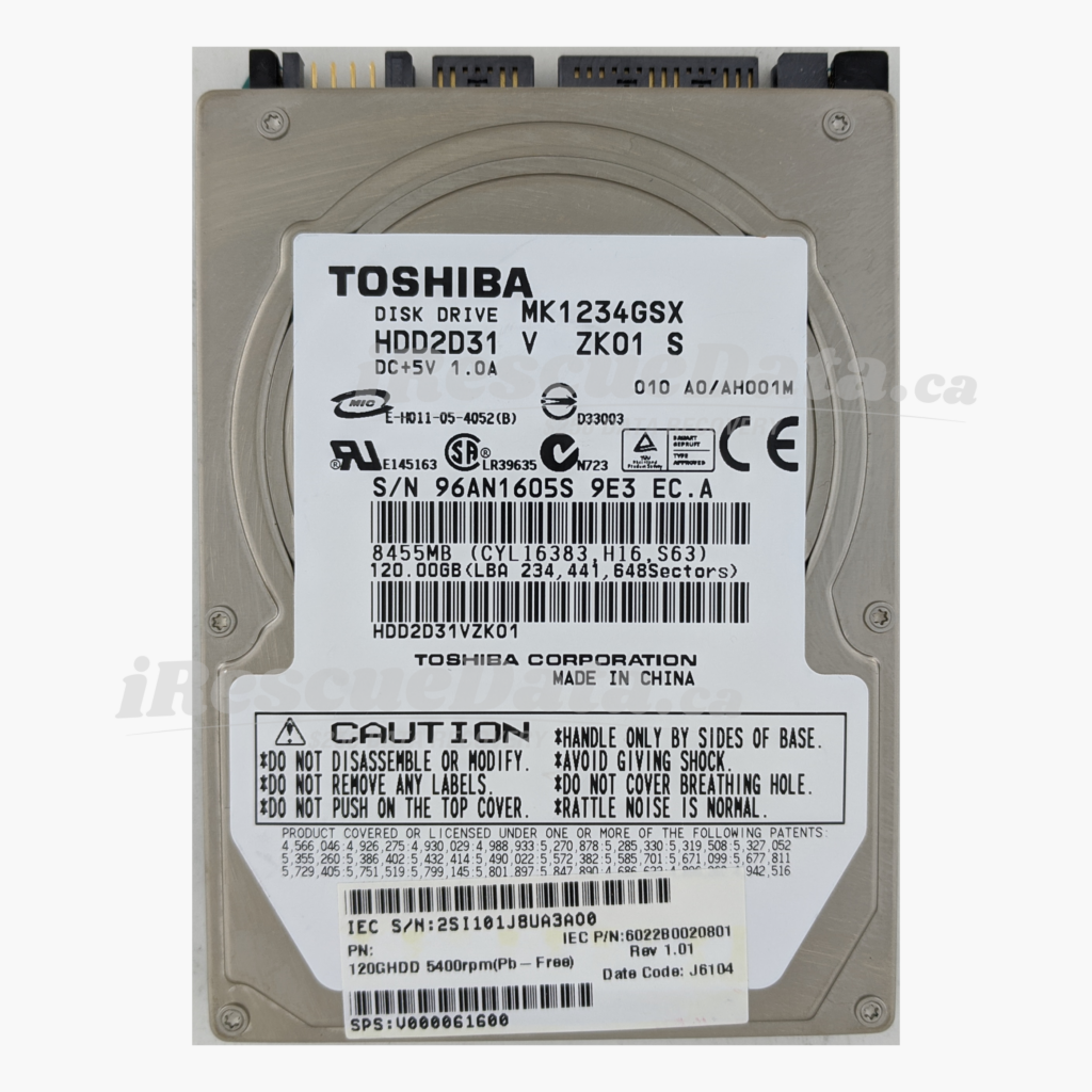 Toshiba MK1234GSX 96AN1605S