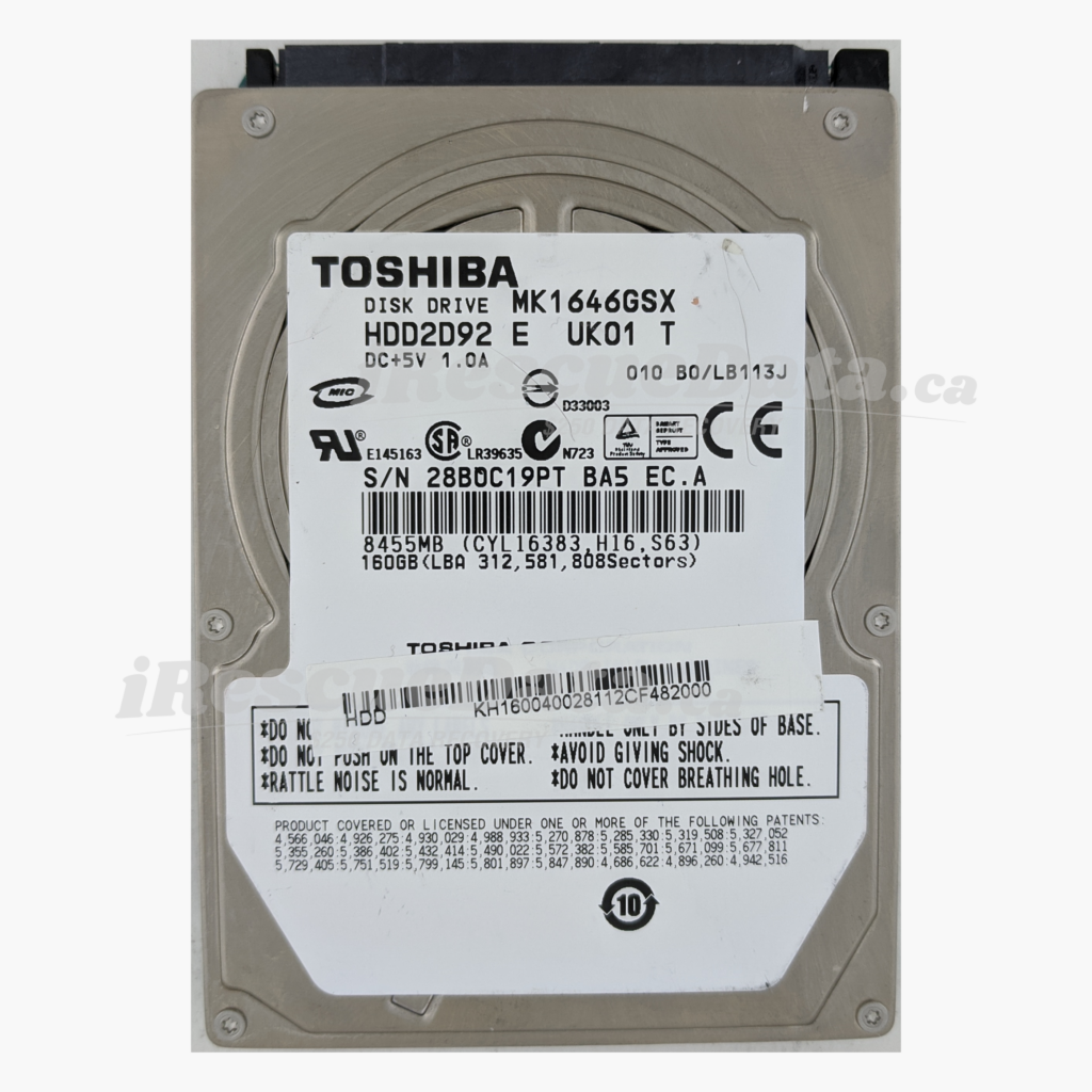 Toshiba MK1646GSX 28BOC19PT
