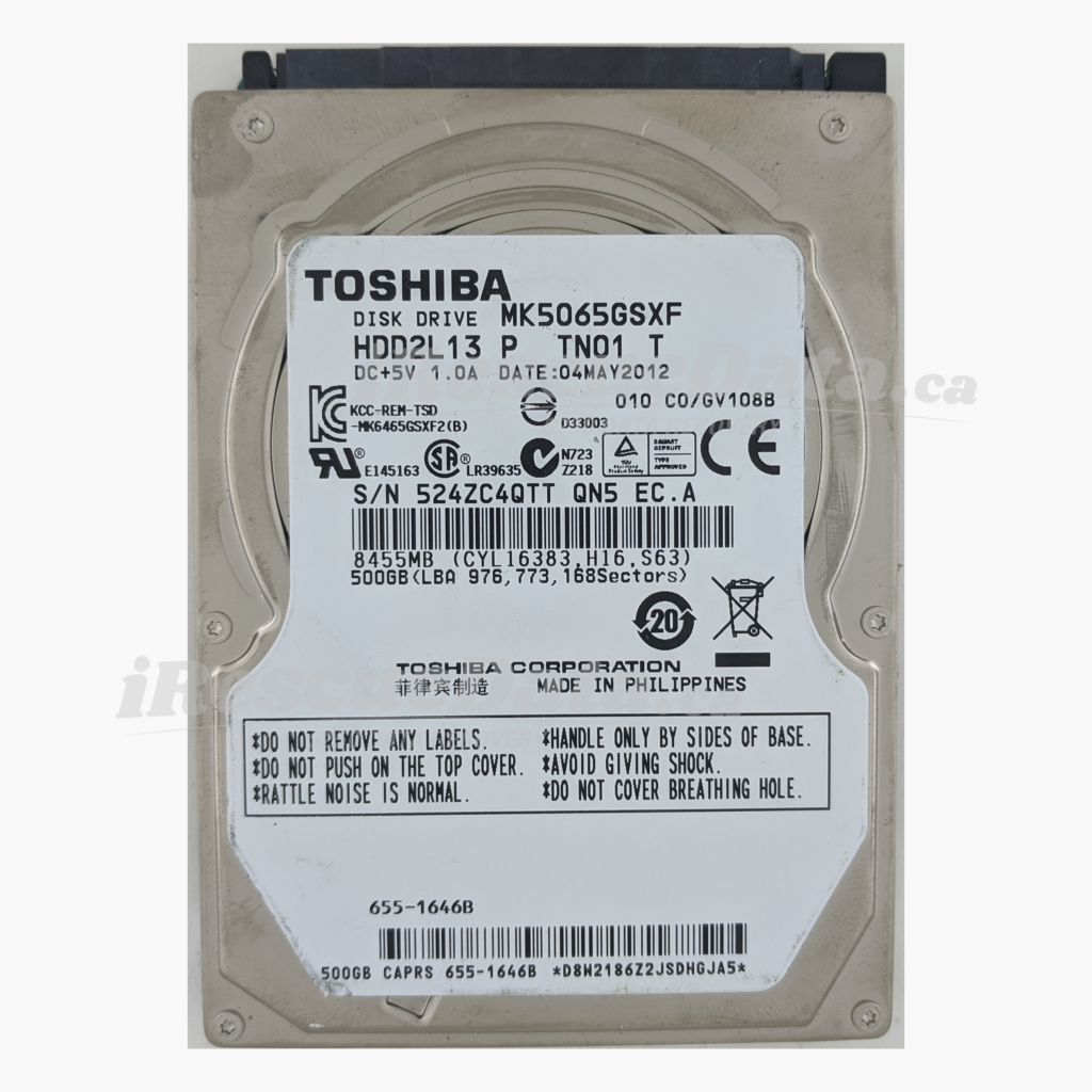 Toshiba MK5065GSXF 524ZC4QTT