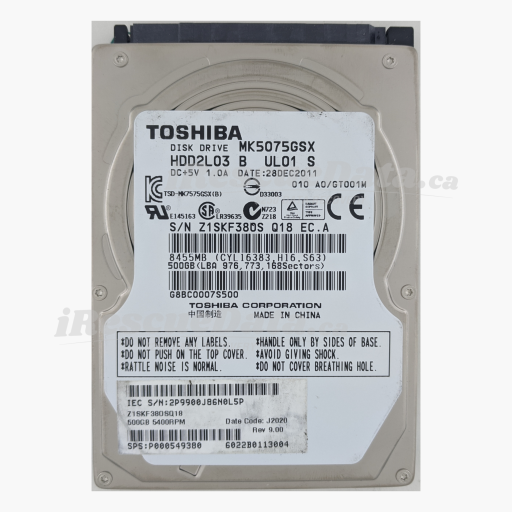 Toshiba MK5075GSX Z1SKF38OS