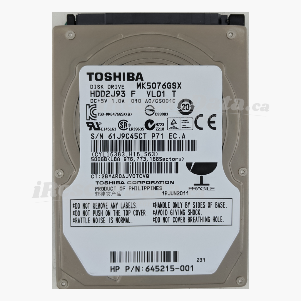Toshiba MK5076GSX 61J9C45CT