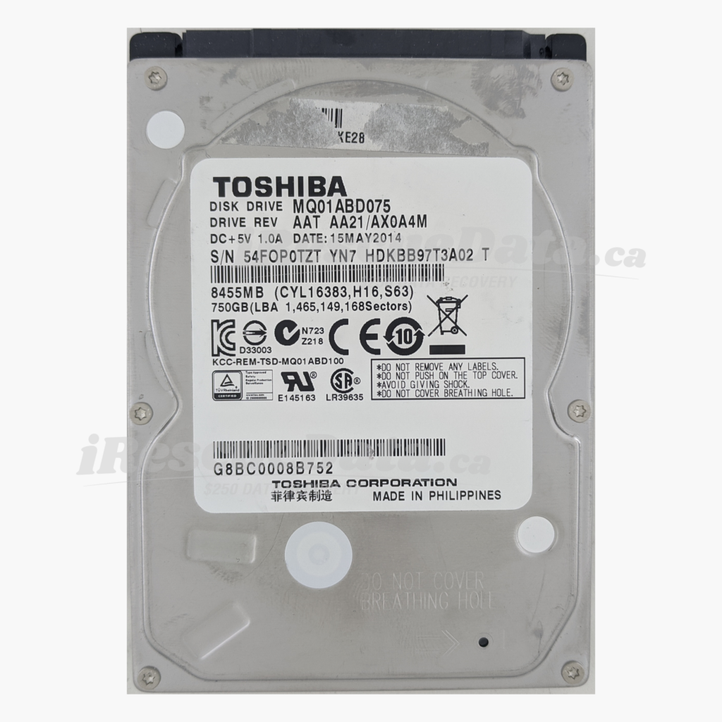 Toshiba MQ01ABD075 54FOP0TZT