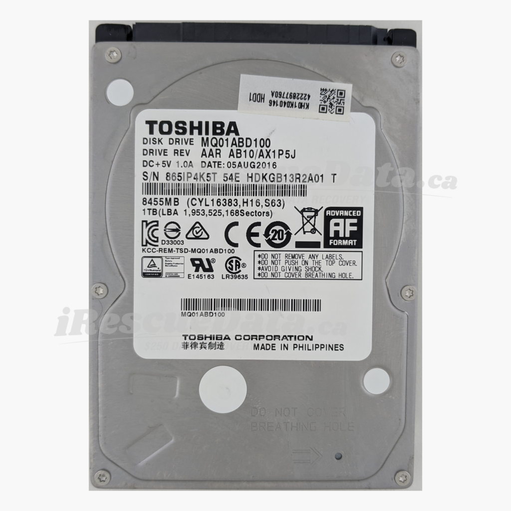 Toshiba MQ01ABD100 865IP4K5T