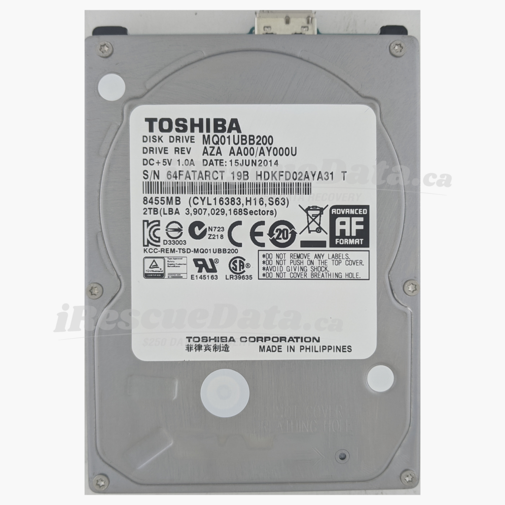 Toshiba MQ01UBB200 64FATARCT