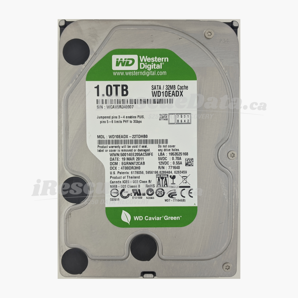 WD WD10EADX-22TDHB0 WCAV5R340907