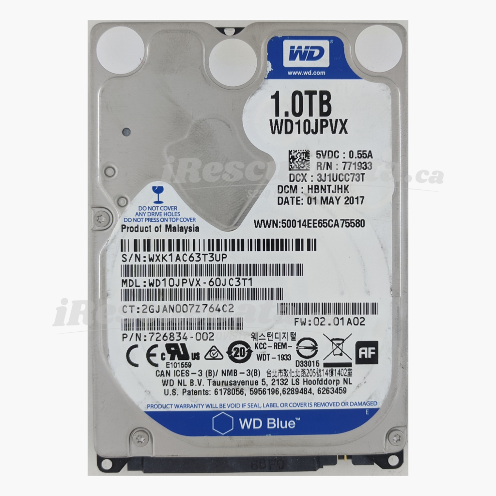 WD WD10JPVX-60JC3T1 WXK1AC63T3UP