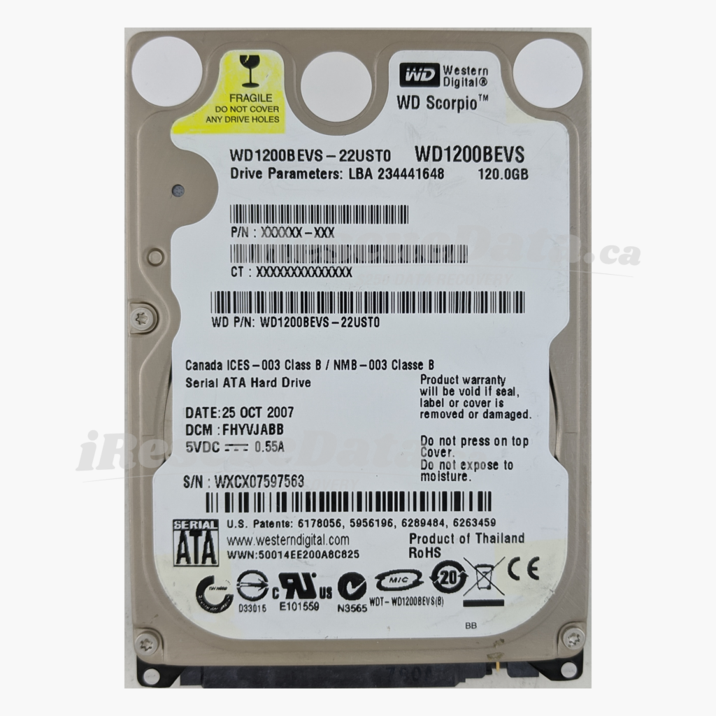WD WD1200BEVS-22UST0 WXCX07597563