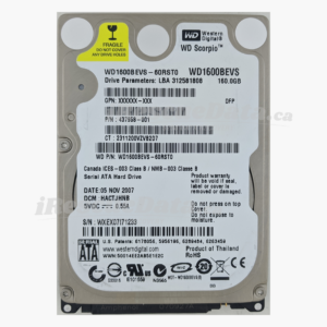 WD WD1600BEVS-60RST0 WXEX07I71233