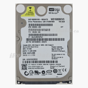 WD WD1600BEVS-60VAT0 WXH308025052