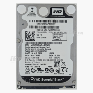 WD WD1600BJKT-75F4T0 WXD0A7903622