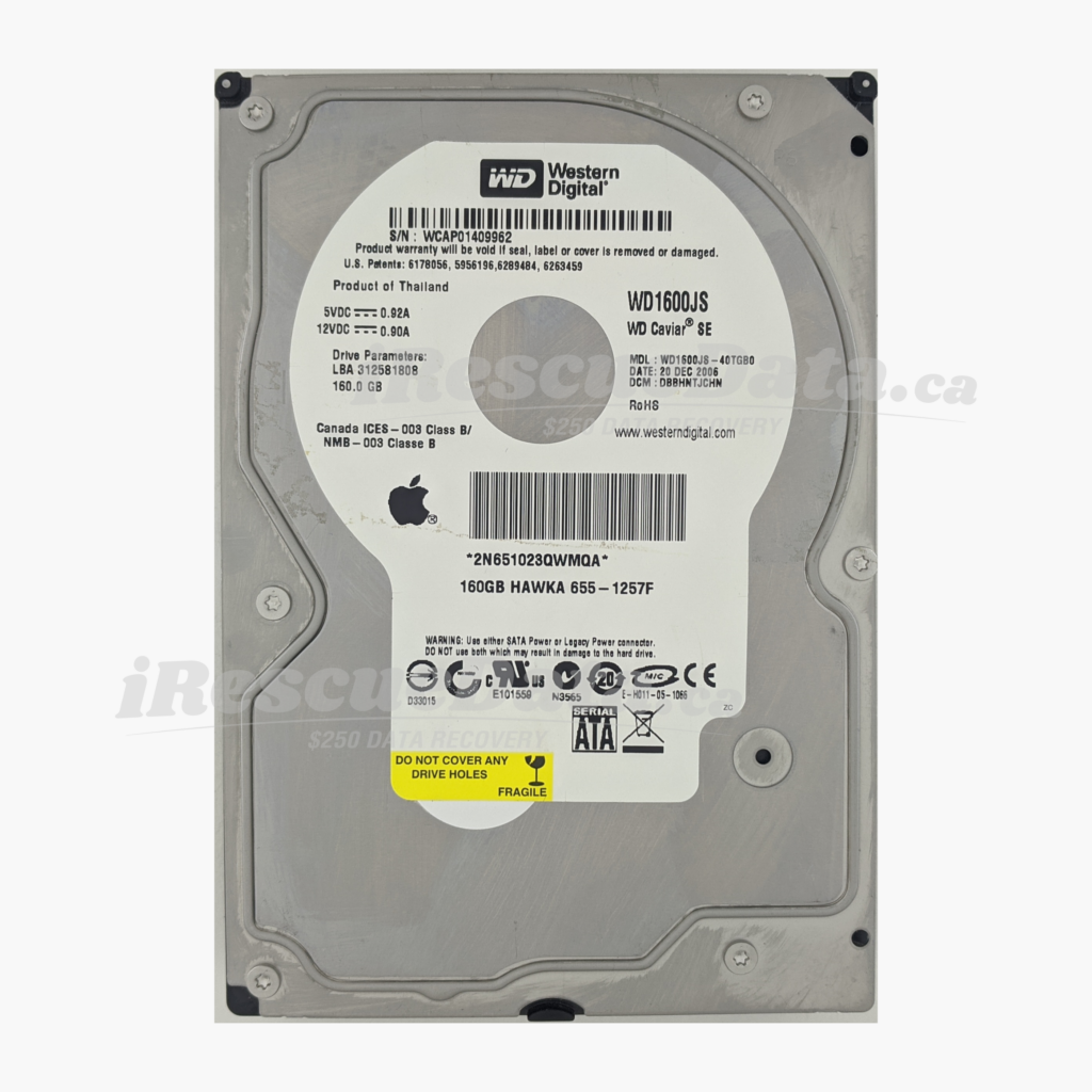 WD WD1600JS-40TGB0 WCAP01409962