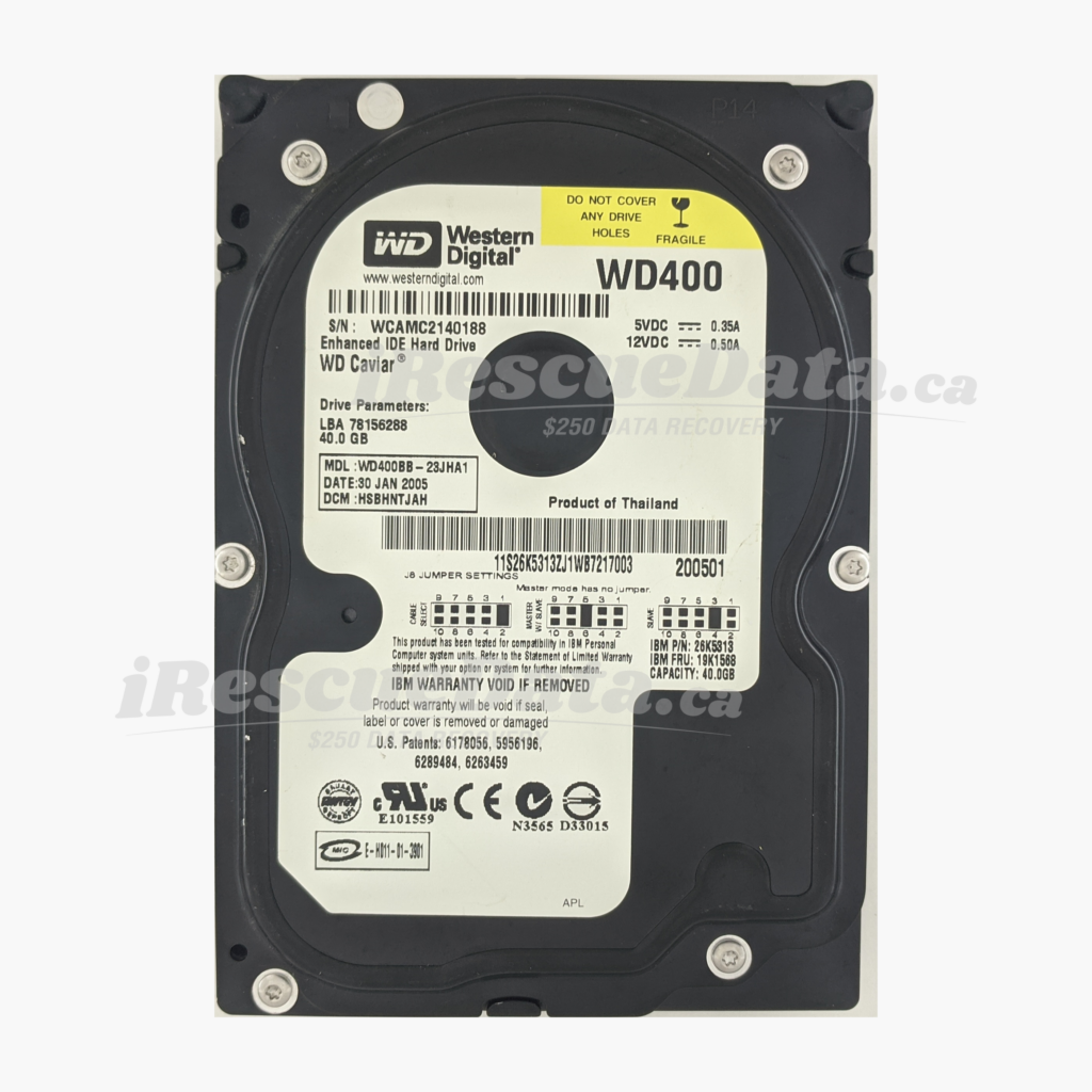 WD WD400BB-23JHA1 WCAMC2140188