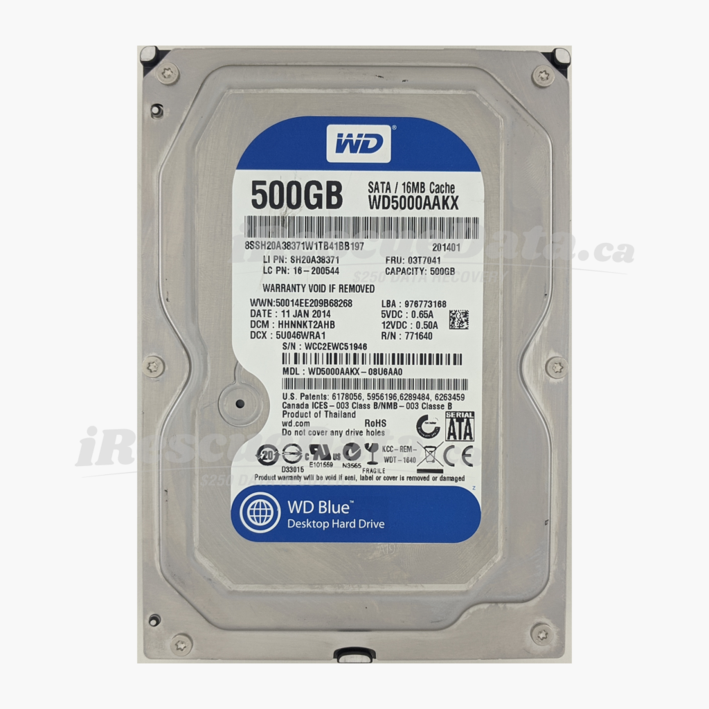 WD WD5000AAKX-08U6AA0 WCC2EWC51946