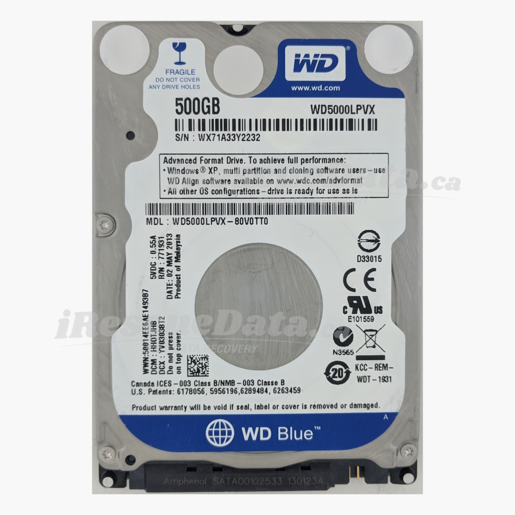 WD WD5000LPVX-80V0TT0 WX71A33Y2232