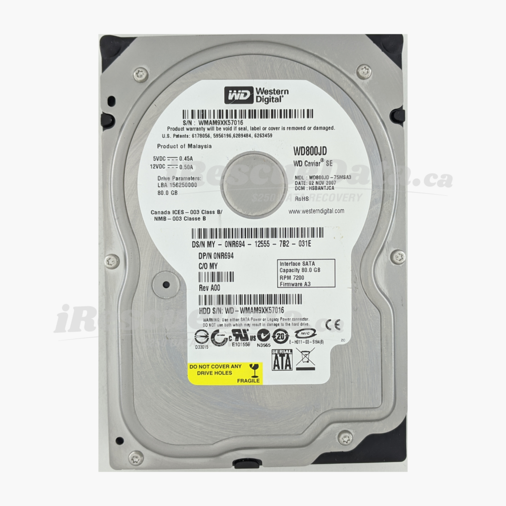 WD WD800JD-75MSA3 WMAM9XK57016